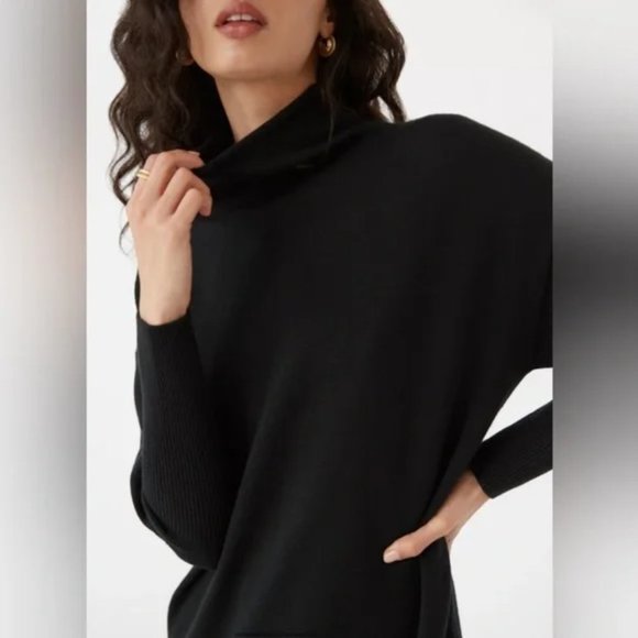 Aritzia Wilfred Cyprie Merino Wool Mock Neck Chalet Sweater Midi Dress Sz XS - Picture 3 of 11